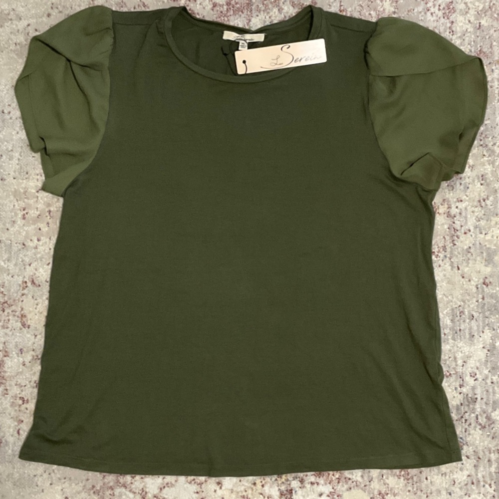 Elegant Olive Green Blouse